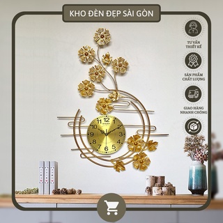 Đồng hồ trang trí, Đồng hồ treo tường Decor Mặt nhôm mạ vàng Mã DH-2022