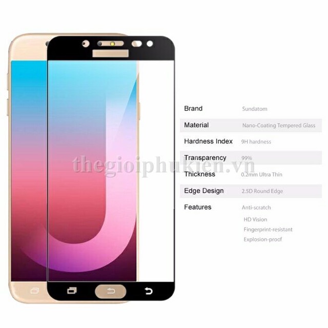 Cường lực j7pro,J7 Pro  Full màn hình tặng Phụ kiện