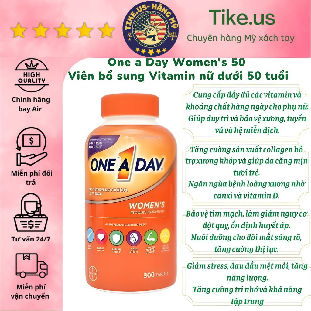 Viên Uống One A Day Women Multivitamin Supplement 300 viên