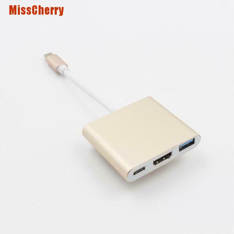 Bộ Chuyển Đổi Hub Sạc Usb 3.0 Type C Sang 4k Hdmi Usb 3.0 Cho Macbook