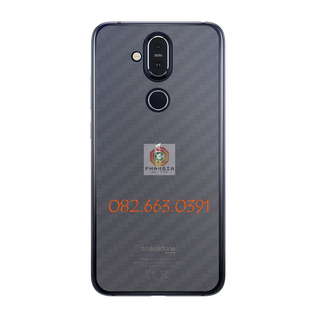 Miếng dán mặt lưng skin carbon Nokia 7.1 Plus/ X7/ 8.1
