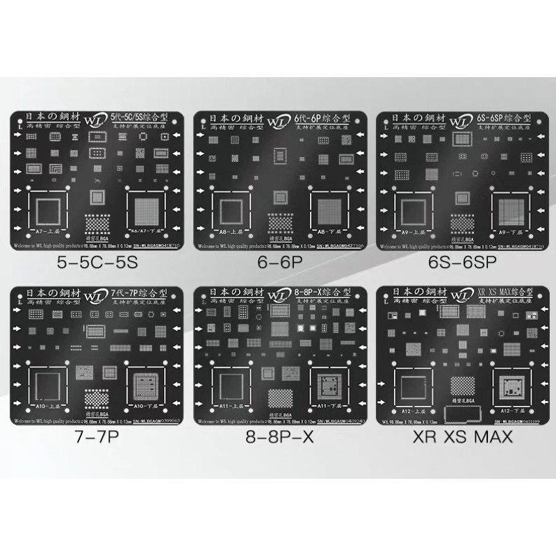 Vĩ đen WL làm chân full ic cho iphone ( 1 vĩ )