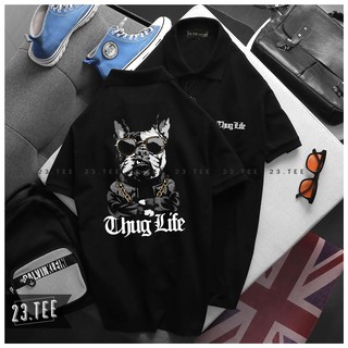 Áo Polo nam cổ bẻ in Bull ThugLife vải cá sấu Cotton xuất xịn,chuẩn form