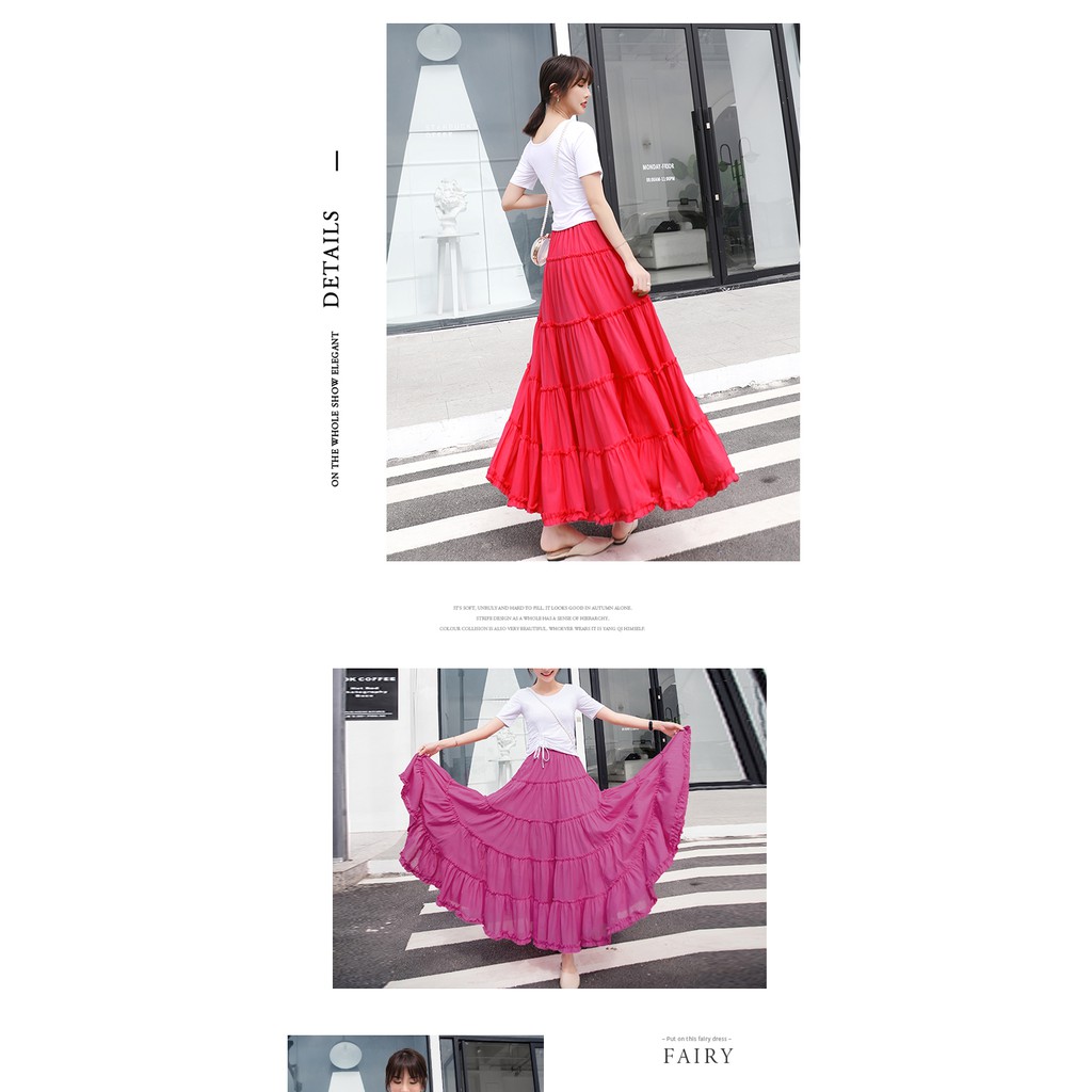 Chân Váy Xoè Dài Boho ❤️FREESHIP❤️Thổ Cẩm | BigBuy360 - bigbuy360.vn