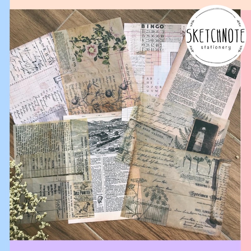 Background Giấy nền vintage Junkjournal paper BG003