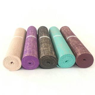 Bán buôn vải lanh thảm tập yoga đay pvc thảm tập yoga phòng thu thảm tập thể dục vải lanh thảm tập thể dục 5mm thảm tập thể dục thảm tập yoga dày