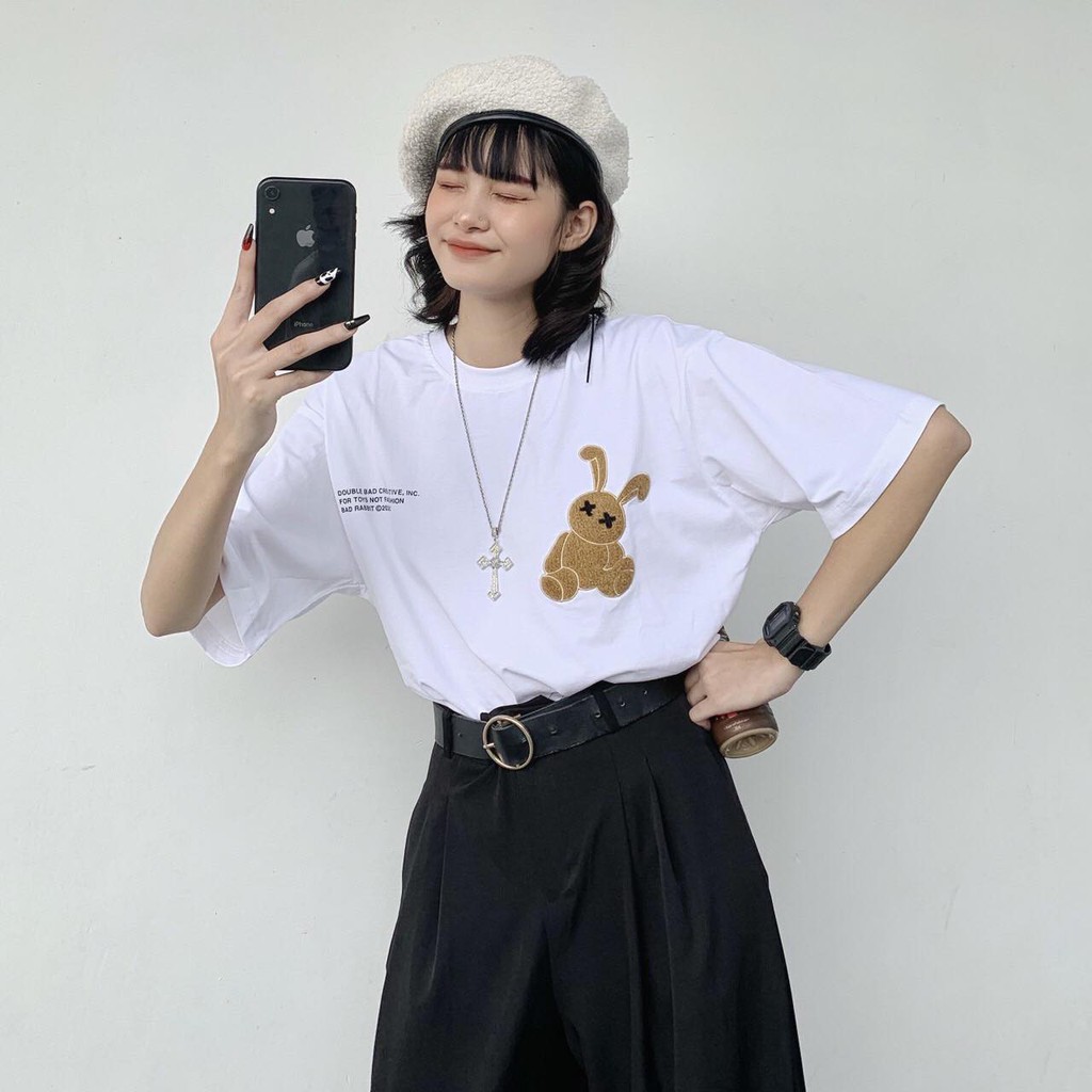 Áo Thun Unisex Bad Rabbit Bunny Đen trắng 100% Cotton - Local Brand Chính Hãng | BigBuy360 - bigbuy360.vn
