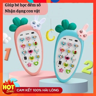 Đồ Chơi Cho Bé Điện Thoại Đồ Chơi Cà Rốt Củ Cải Thông Minh Phát Triển IQ,EQ Phát Nhạc Cho Bé-Tặng kèm pin và dây đeo