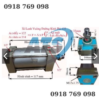 Xi lanh khí nén vuông sc 125
