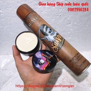 Combo Sáp Vuốt Tóc Nam Con Gà Cock Crease và Gôm Xịt Tóc 320ml