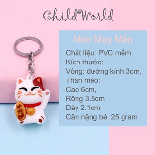 Móc khóa mèo thần tài may mắn