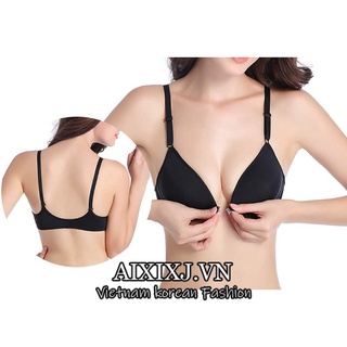 Áo ngực ren không gọng cài khóa trước sau lưng gợi cảm cho nữ