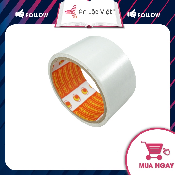 Combo 4 cuộn Băng keo dính 2 mặt kích cỡ 1,2cm - 2,5cm - 5cm