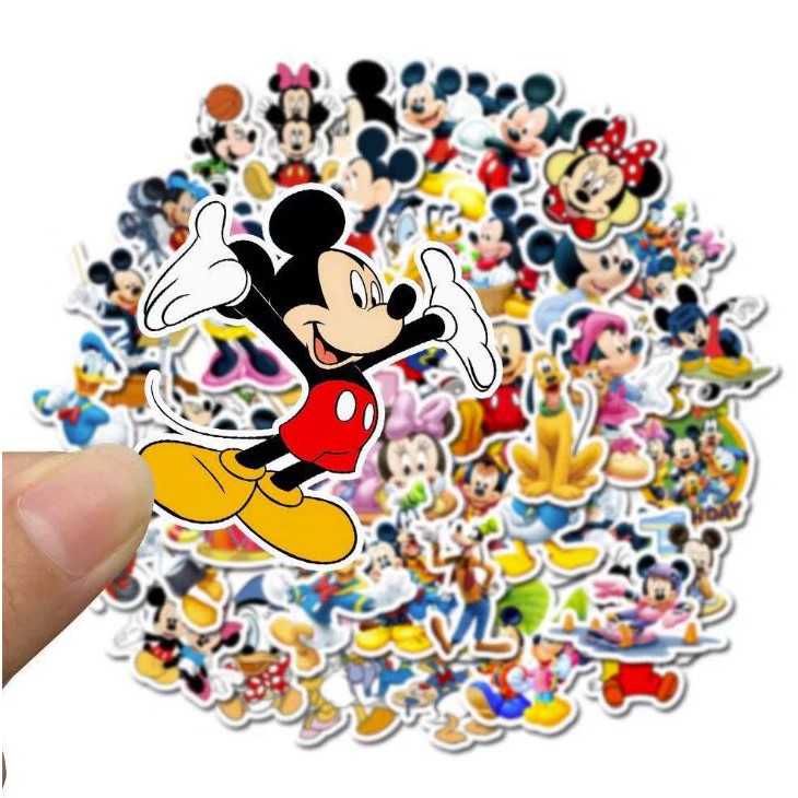 Sticker MICKEY MOUSE nhựa PVC không thấm nước, dán nón bảo hiểm, laptop, điện thoại, Vali, xe,  Cực COOL#26