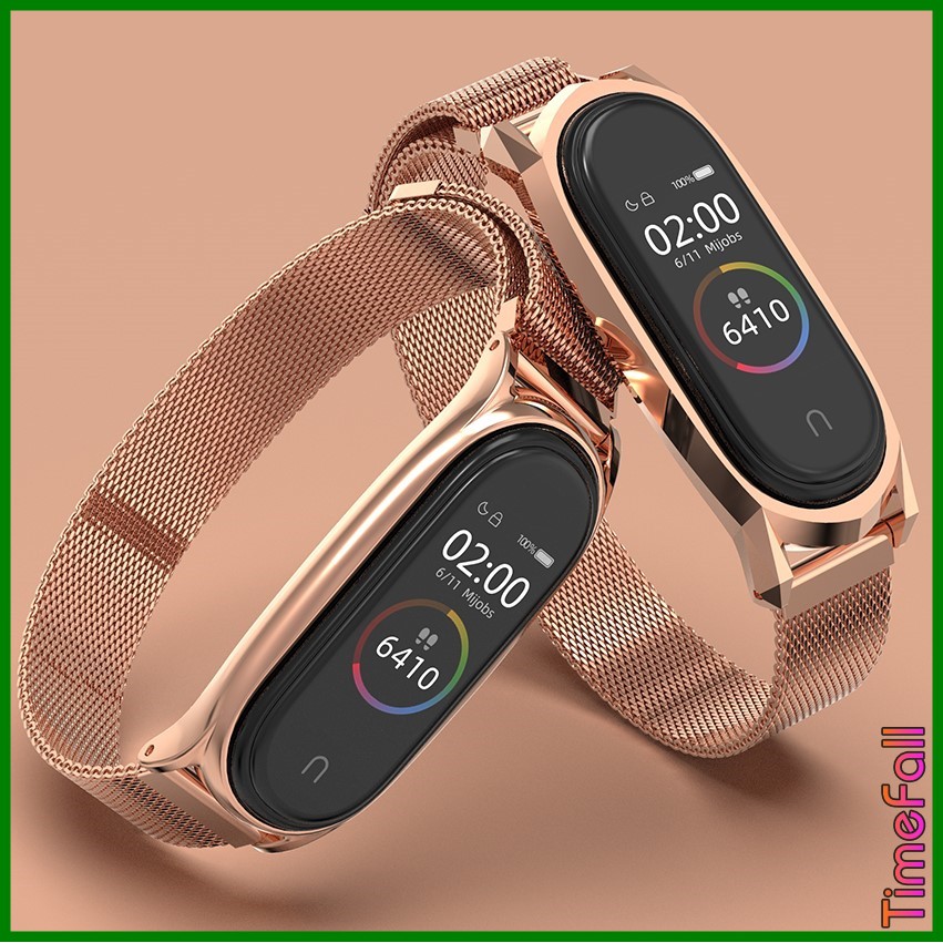 Dây đeo nam châm PLUS miband 4, MIBAND 3 chính hãng MIJOBS, dây đeo thay thế mi band 4, 3 nam châm viền cong PLUS