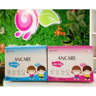 1 hộp khẩu trang trẻ em, khẩu trang kháng khuẩn ancare em bé dưới 10 tuổi nhiều họa tiết