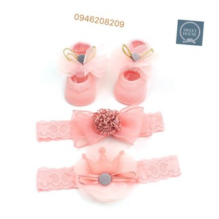 SET GIÀY VÀ BĂNG ĐÔ CHO BÉ GÁI