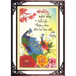 Tranh Đính Đá ABC 3D Vợ Chồng Nghĩa Nặng Tình Sâu Y261 (KHÁCH TỰ ĐÍNH) KT:55X84CM