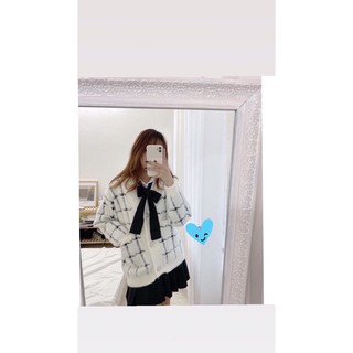 Áo cardigan lông caro ( có sẵn)