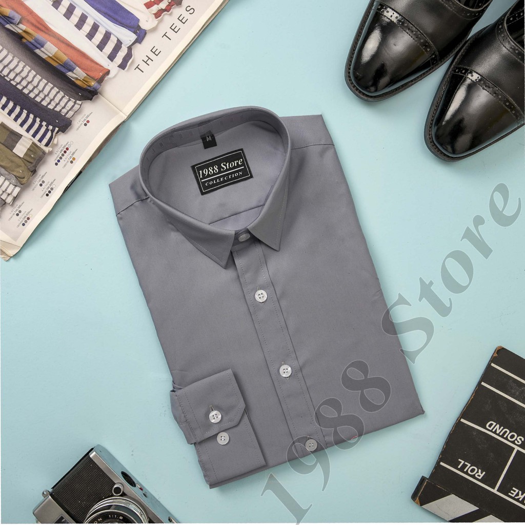 Áo sơ mi nam gấp hộp cao cấp. Chất vải cotton silk loại 1 chống nhăn, mềm mịn và cực mát, không bai không xù. M-4XL | BigBuy360 - bigbuy360.vn