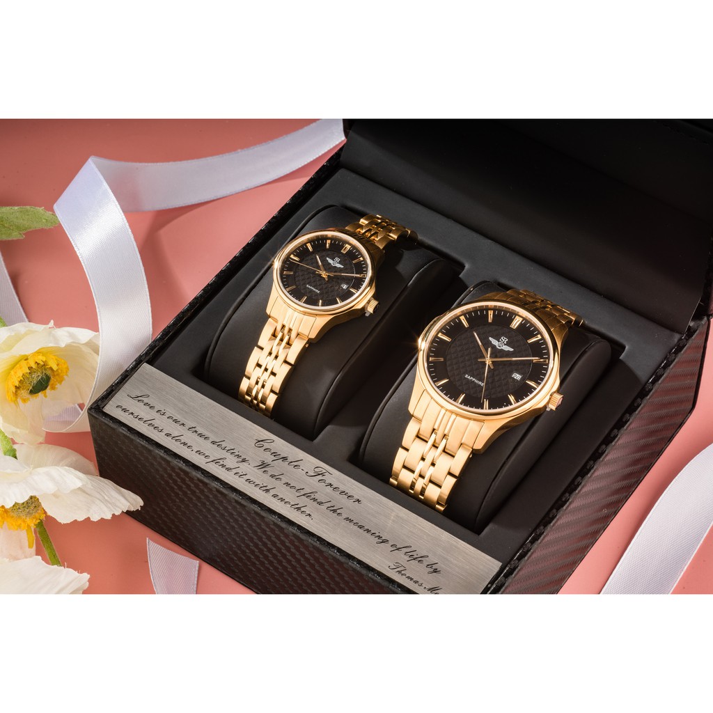 Đồng hồ nữ SR WATCH CHÍNH HÃNG SL80071, dây kim loại