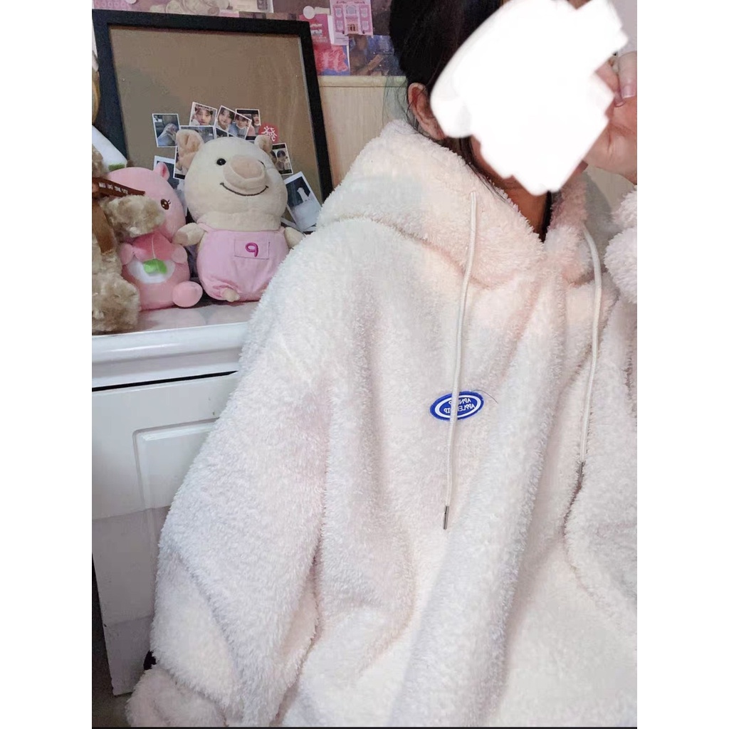 Áo hoodie lông cừu mềm cao cấp siêu dầy dặn hàng Quảng Châu