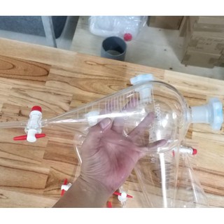 Bình lắng gạn chia vạch khóa nhựa PTFE 1000ml
