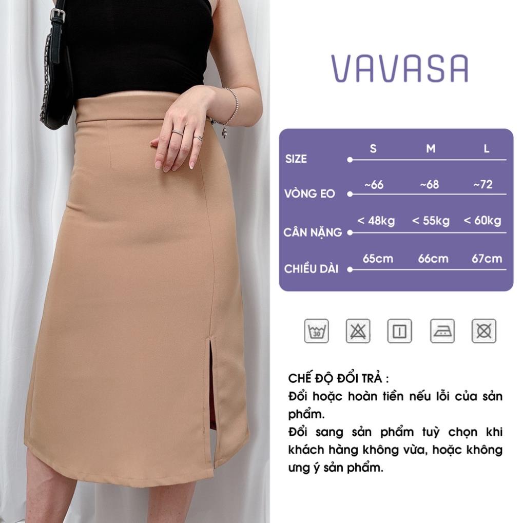 Chân váy chữ a lưng cao dài xẻ tà công sở xếp ly bigsize  CV10 | BigBuy360 - bigbuy360.vn
