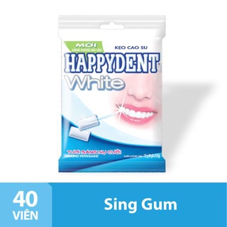 Kẹo Cao Su Happydent White bạc hà 112g
