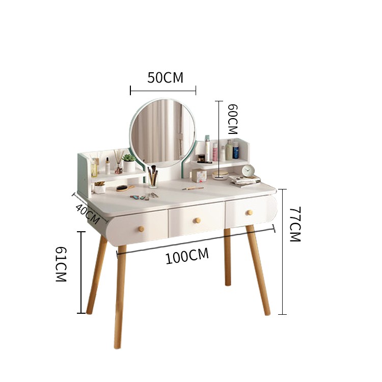 [Mã LIFEXANH03 giảm 10% đơn 500K] Bàn trang điểm phòng ngủ Bàn có kệ nhỏ để đồ vật hiện đại sang trọng - FU219