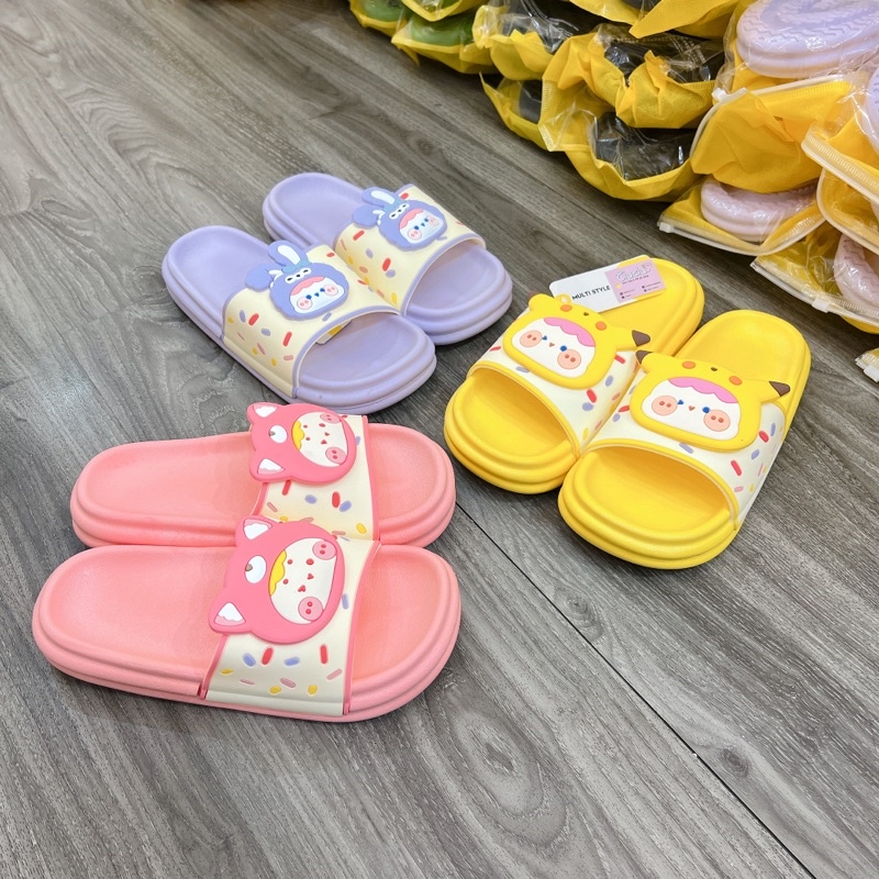 Dép quai ngang dễ thương đế bánh mì êm bé cosplay - Ảnh thật shop chụp