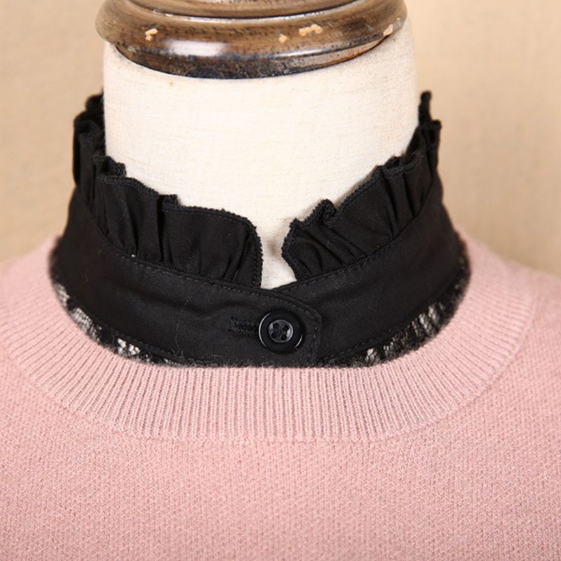 Cổ áo giả dạng rời vải ren phong cách vintage thời trang dành cho nữ