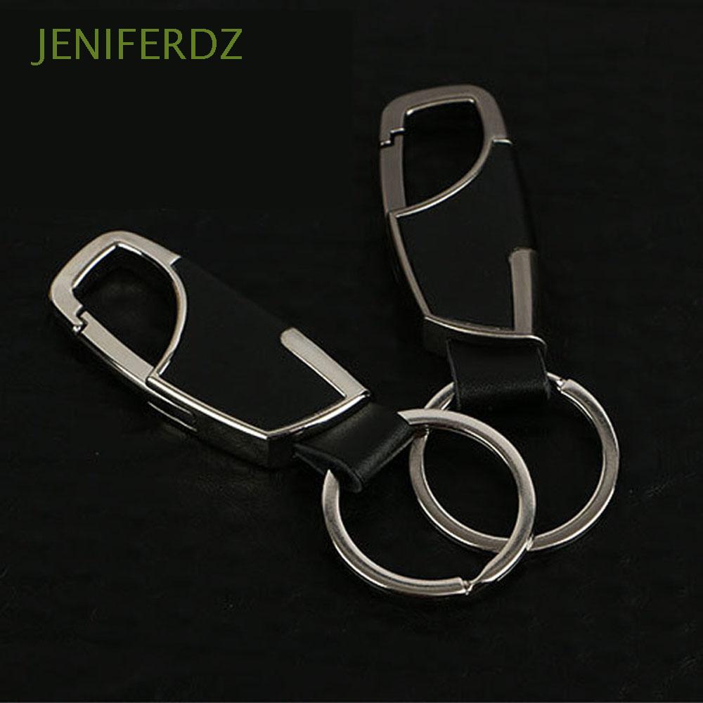 JENIFERDZ Gift Key Ring Leather Bag Pendant Car Keychain Metal Alloy Buckle Creative HOT Men's Fashion Keyfob/Multicolor