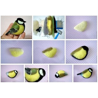 [Xanh dương] Len chọc - len thô - Needle Felting - Chọc bông