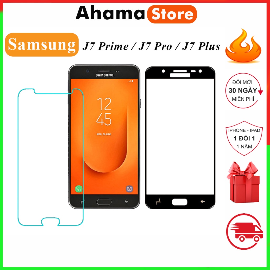 Kính Cường Lực Samsung Galaxy J7 Prime J7 Pro  J7 Plus  J7 2016 Full Màn Hình Và Trong Suốt Độ Cứng 9H+