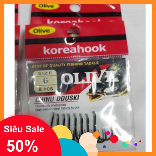 Lưỡi câu cá CHINU OLIVE KOREA