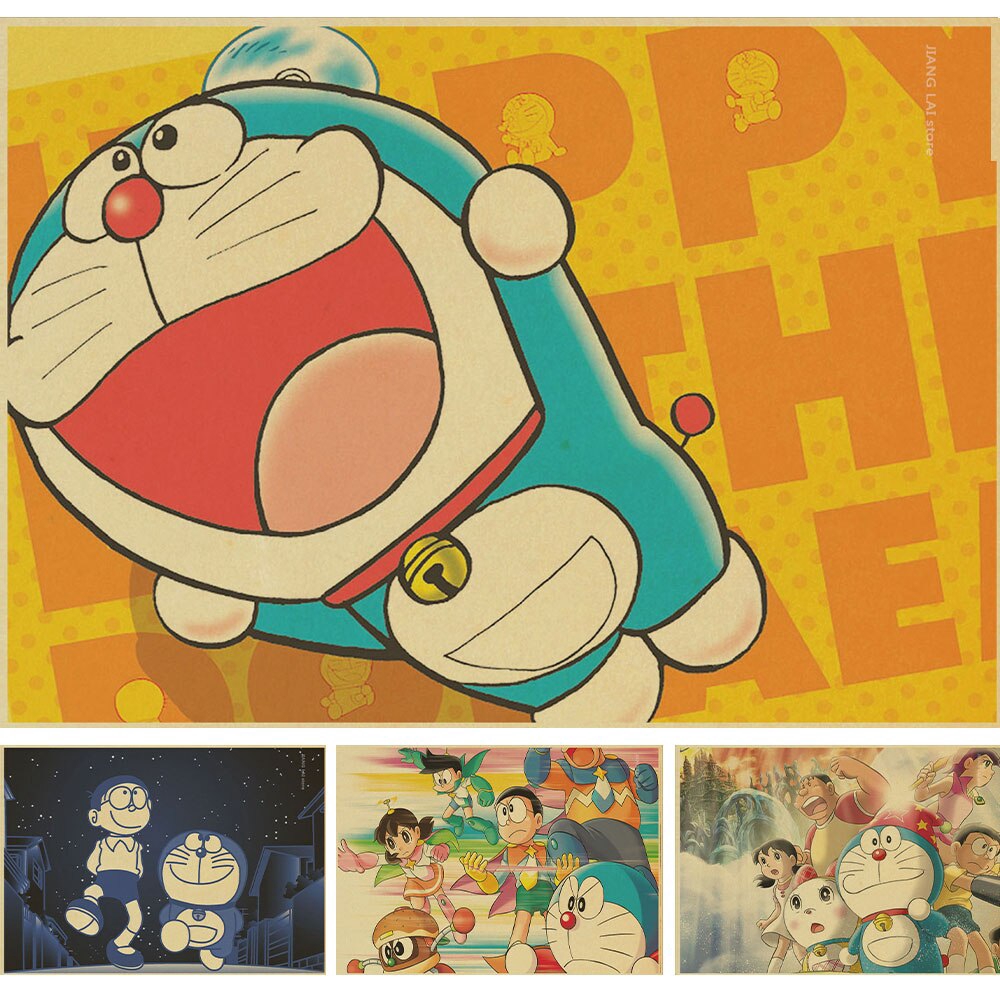 Áp Phích Trang Trí Nội Thất Hình Doraemon