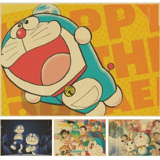 Áp Phích Trang Trí Nội Thất Hình Tê Giác Doraemon Vellum