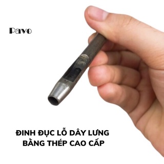 Đinh đục lỗ thắt lưng da,dây lưng,dây nịt nam chất liệu bằng sắt không bị cong,vênh cao cấp