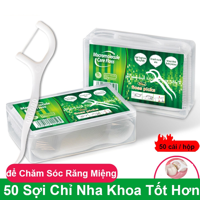 Bộ 50 Tăm Chỉ Nha Khoa Siêu Mỏng Tăm Chỉ Nha Khoa Chăm Sóc Răng Miệng