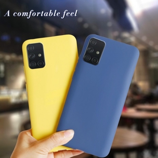 Ốp điện thoại silicone mềm màu trơn cho Samsung Galaxy A51 A71 A91 A11 A01
