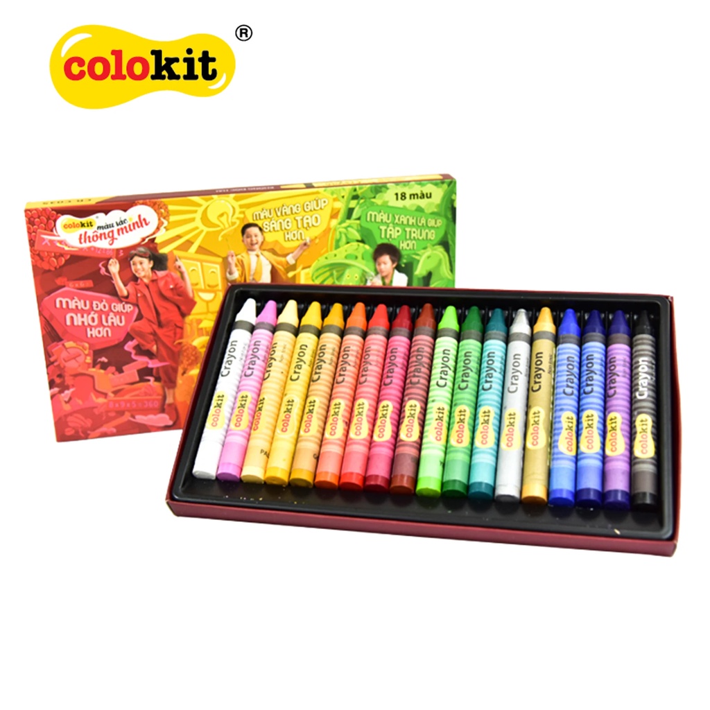 Bộ sáp màu Thiên Long Colokit 10/12/18/24 màu