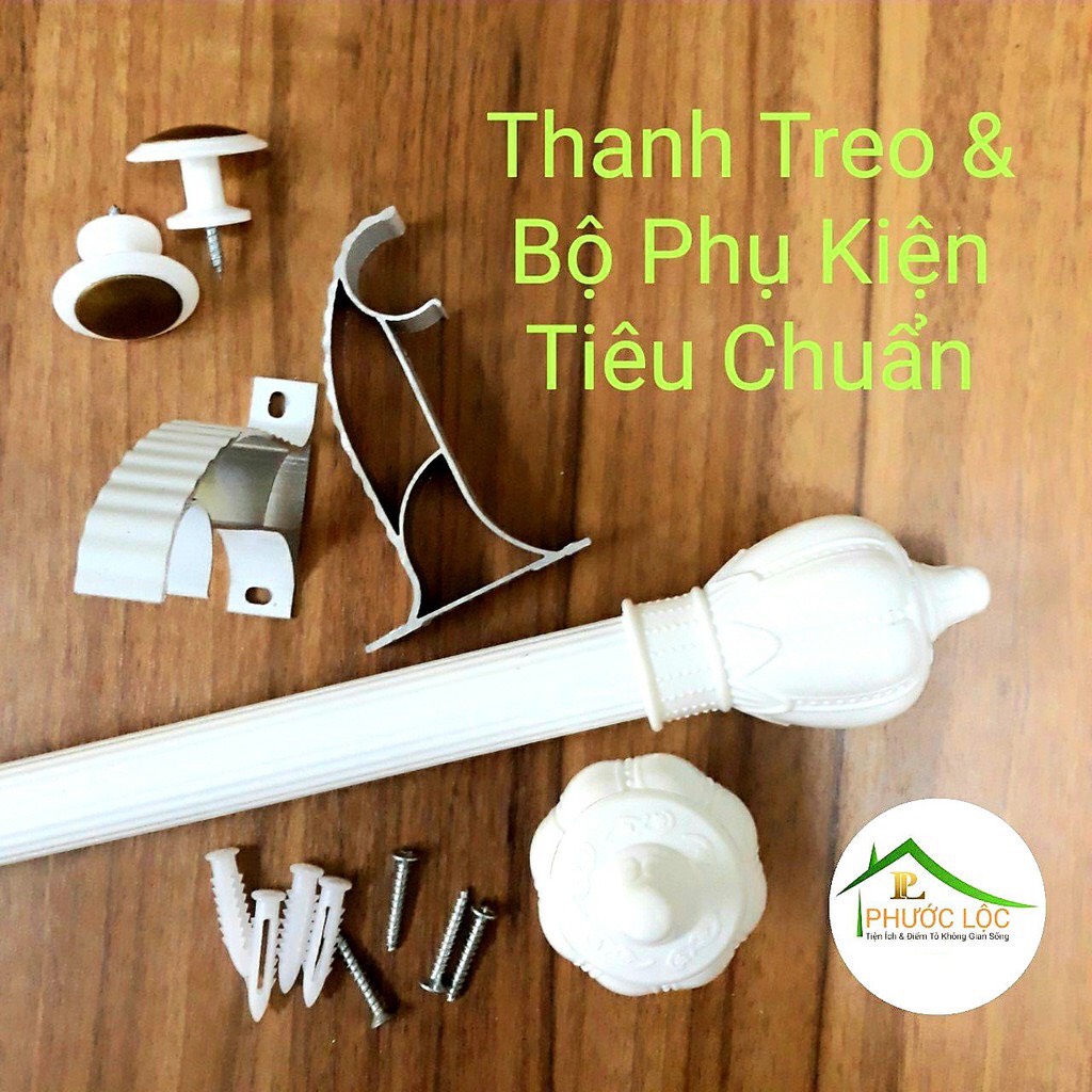 ✔️ Thanh Treo Rèm Đầy Đủ Phụ Kiện - Hợp Kim Nhôm Cao Cấp Sơn Tĩnh Điện