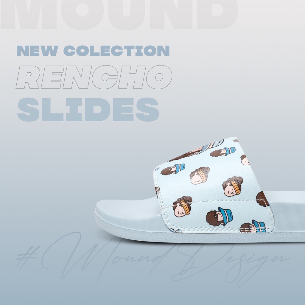 Dép quai ngang cao cấp RENCHO FACE XANH