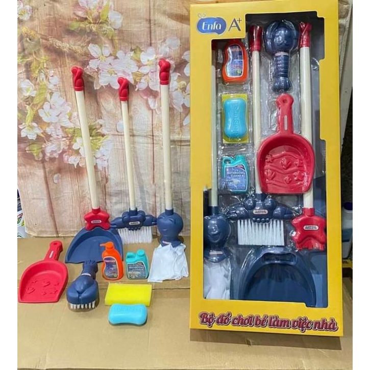 Đồ chơi bé làm việc nhà, quét dọn hkm Enfa