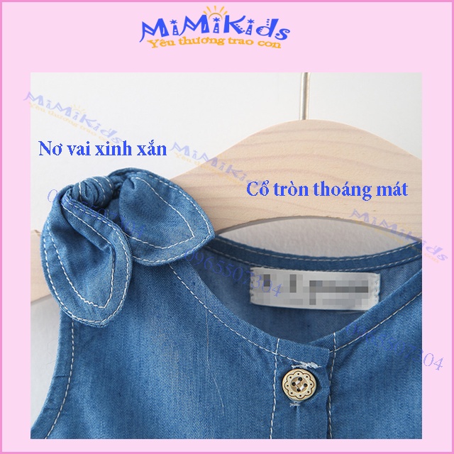 Váy bò/váy Jean sát nách cho bé gái từ 1-5 tuổi