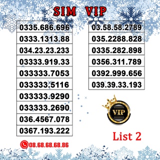 Sim Số Đẹp VIETTEL – Sim Vip List 2, Giá Cực Rẻ, Đăng Ký Gói V120N – HỖ TRỢ ĐĂNG KÝ CHÍNH CHỦ