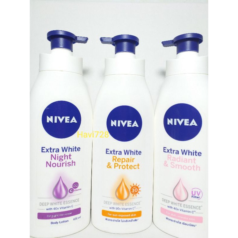 Sữa dưỡng thể trắng da nivea ban đêm(400ml)