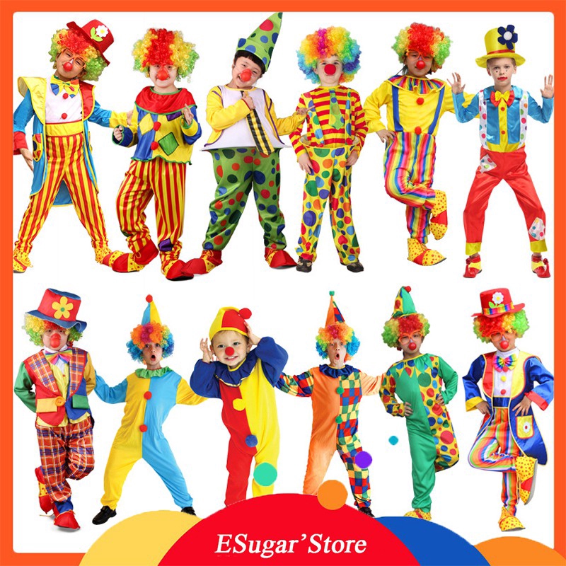 Trang PhụC Halloween Chú Hề NhiềU MàU Cho Bé Trai