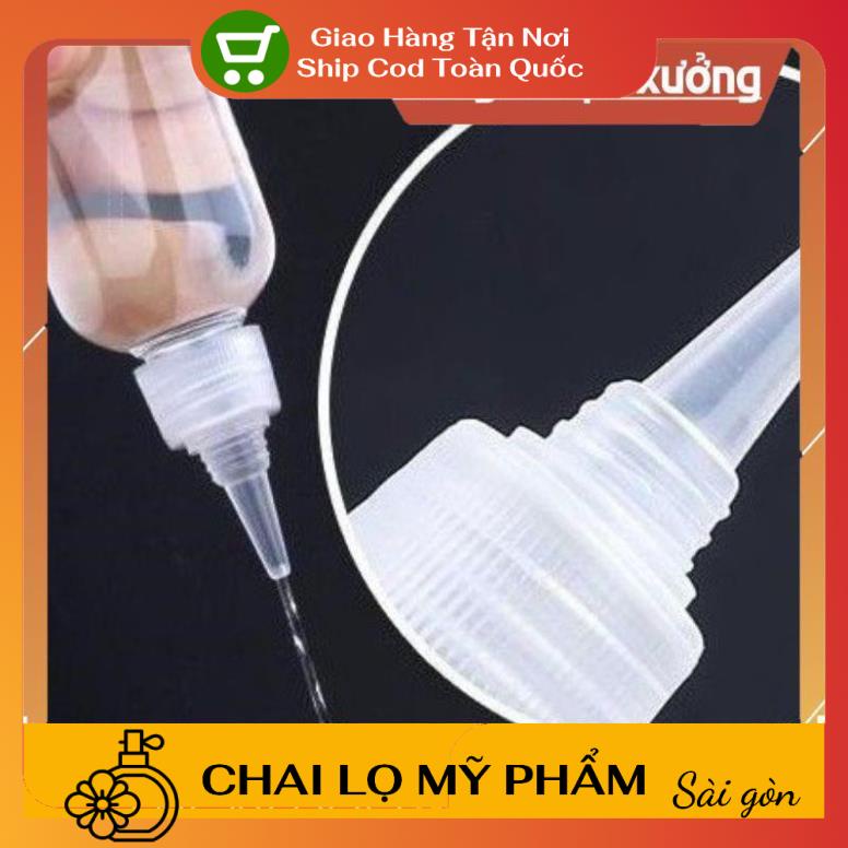 Chai Chiết Mĩ Phẩm ❤ SIÊU RẺ ❤ [20ml,30ml] Chai nhựa pet nút nhọn chiết mỹ phẩm , chai chiết mực , phụ kiện du lịch